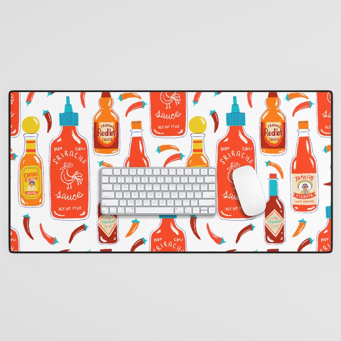 Hot Sauce and Chili Peppers Desk Mat Gallery Image 1