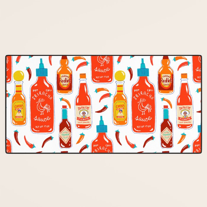 Hot Sauce and Chili Peppers Desk Mat Gallery Image 3