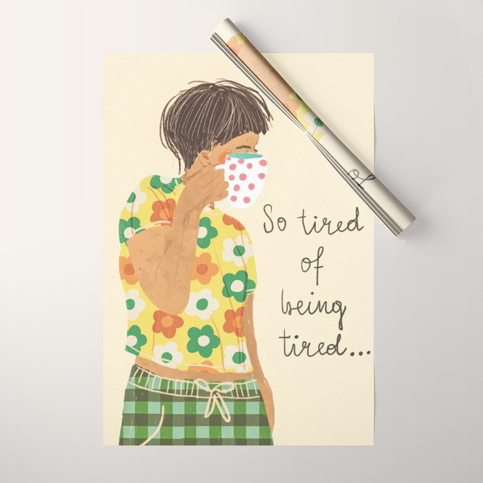 Tired Wrapping Paper Gallery Image 1