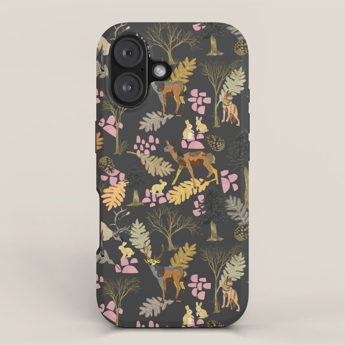 Colorful forest animals F iPhone Case Gallery Image 1