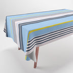 Cheerful Blue, Summer Stripes  Tablecloth Gallery Image 1