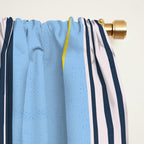 Cheerful Blue, Summer Stripes  Window Curtain Gallery Image 2