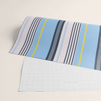 Cheerful Blue, Summer Stripes  Wrapping Paper Gallery Image 2