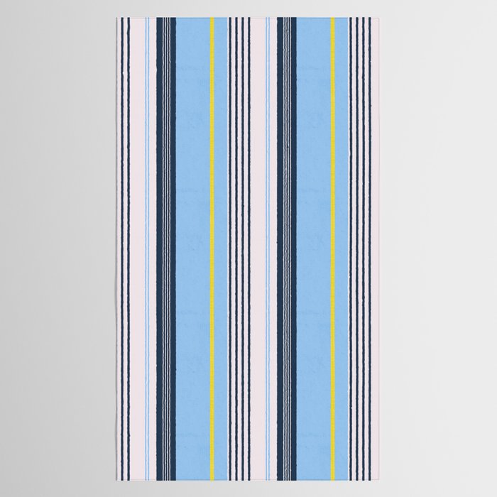 Cheerful Blue, Summer Stripes  Tablecloth Gallery Image 2