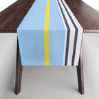 Cheerful Blue, Summer Stripes  Table Runner Gallery Image 1