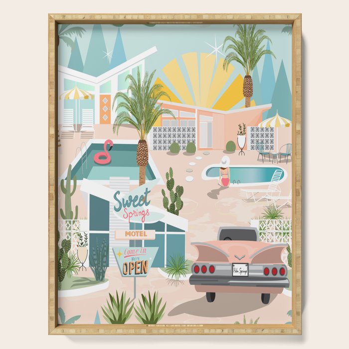 Retro Palm Springs III Serving Tray Gallery Image 1
