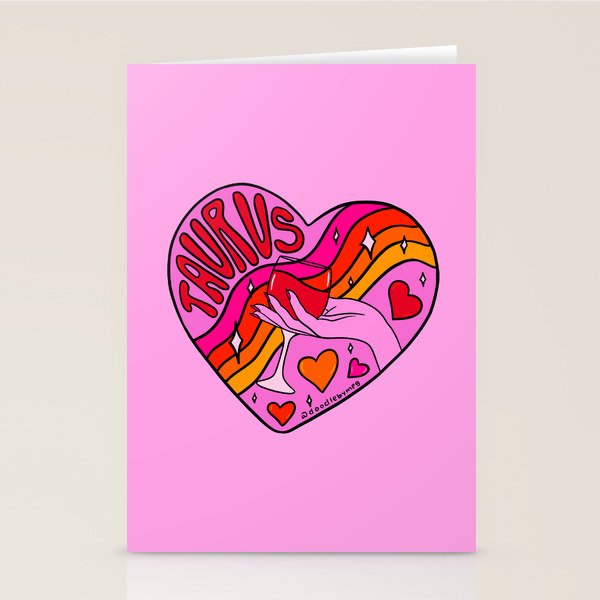 Taurus Valentine Stationery Card Gallery Image 1