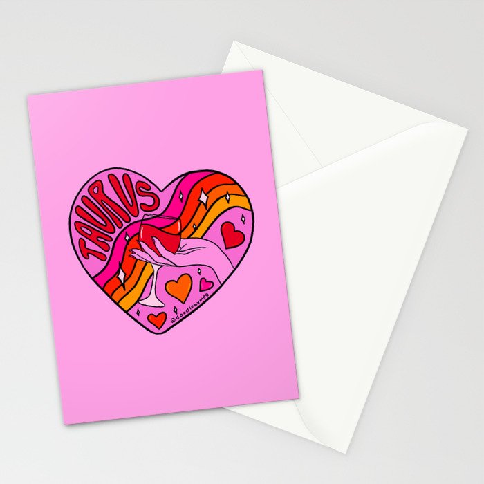 Taurus Valentine Stationery Card Gallery Image 2
