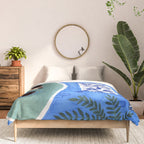 Blue Tiled Bath by Amanda Laurel Atkins Comforter Gallery Image 3