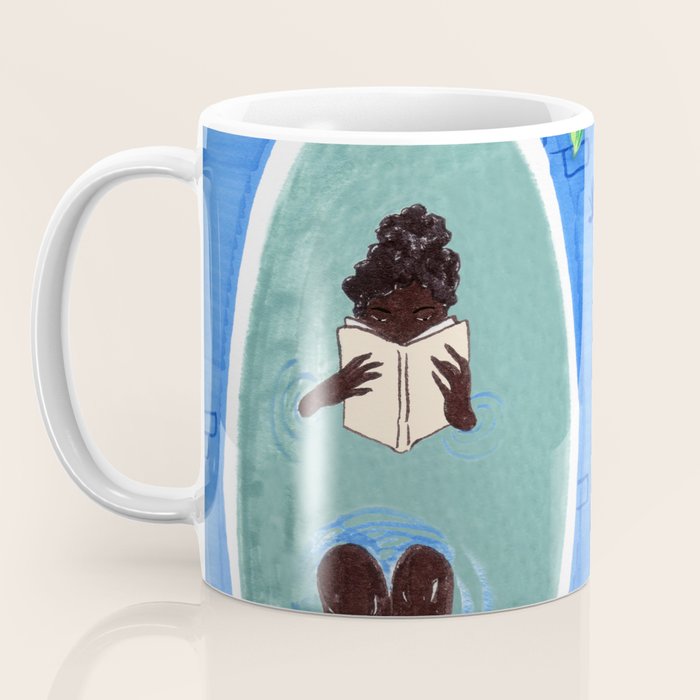 Blue Tiled Bath by Amanda Laurel Atkins Coffee Mug Gallery Image 3