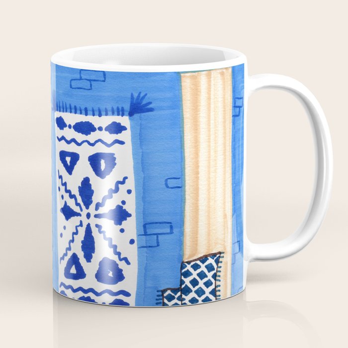 Blue Tiled Bath by Amanda Laurel Atkins Coffee Mug Gallery Image 1
