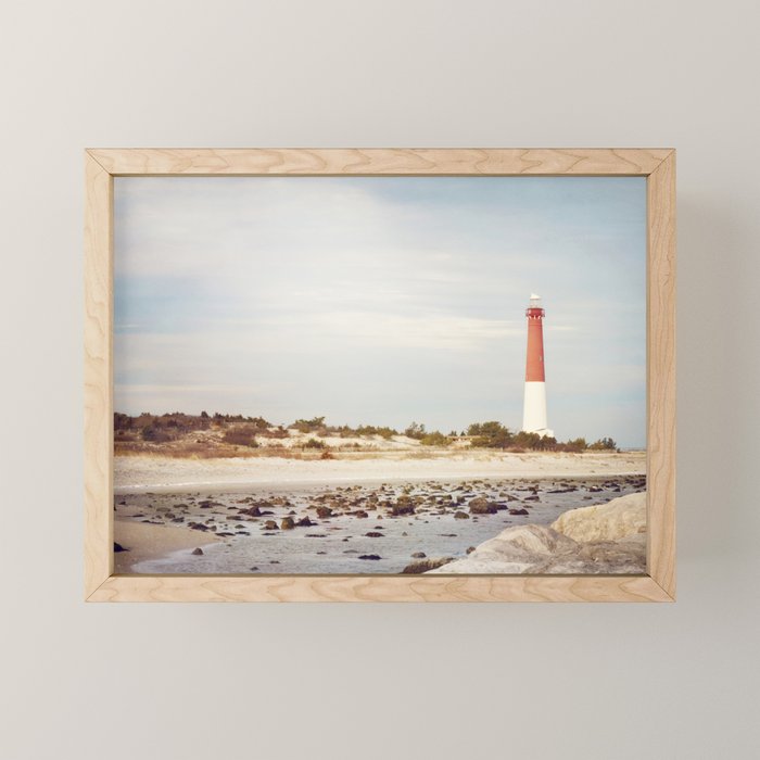 Barnegat Lighthouse Long Beach Island New Jersey Shore, Old Barney Light house LBI Mini Art Print Gallery Image 1