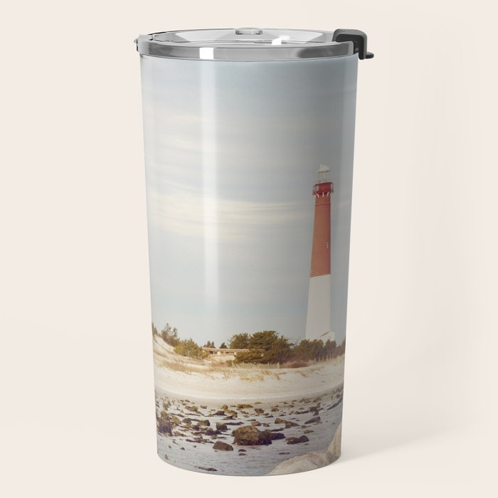 Barnegat Lighthouse Long Beach Island New Jersey Shore, Old Barney Light house LBI Travel Mug Gallery Image 2