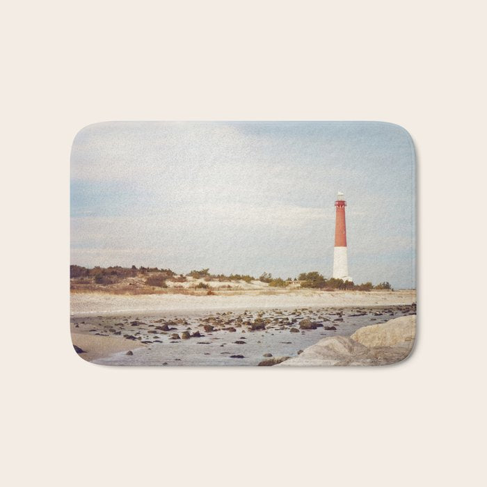 Barnegat Lighthouse Long Beach Island New Jersey Shore, Old Barney Light house LBI Bath Mat Gallery Image 1