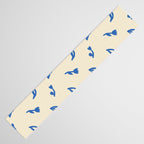 Abstract blue flower art pattern Table Runner Gallery Image 3