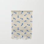 Abstract blue flower art pattern Wall Hanging Gallery Image 1