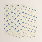 Abstract blue flower art pattern Wrapping Paper Gallery Image 3