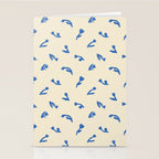 Abstract blue flower art pattern Stationery Card Gallery Image 2