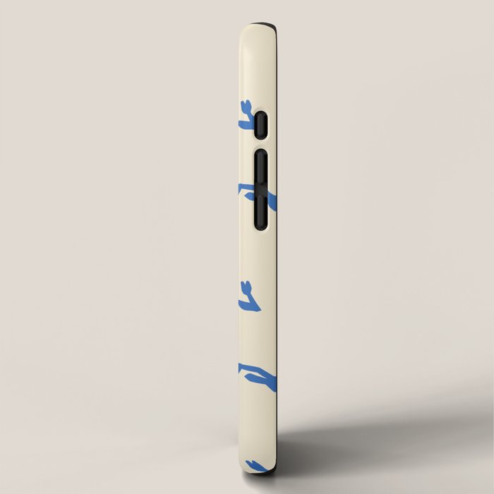 Abstract blue flower art pattern iPhone Case Gallery Image 2