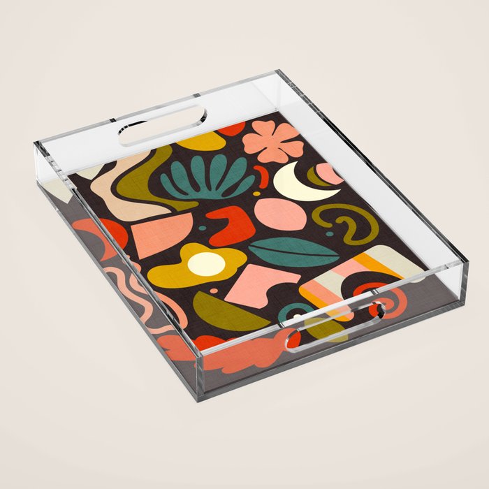 organic shapes geometric abstract shapes 3 Acrylic Tray Gallery Image 1