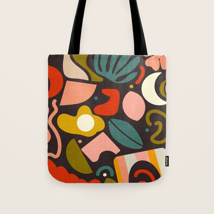 organic shapes geometric abstract shapes 3 Tote Bag Gallery Image 1