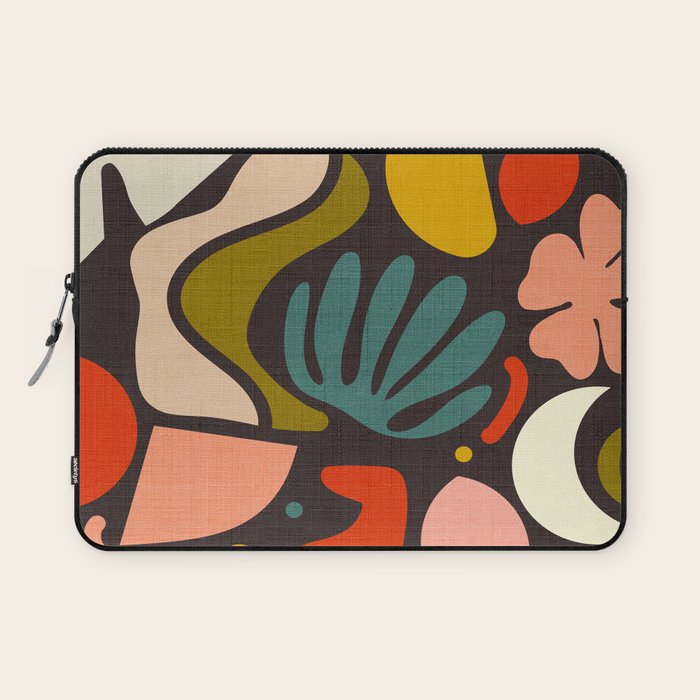 organic shapes geometric abstract shapes 3 Laptop Sleeve Gallery Image 1