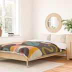organic shapes geometric abstract shapes 3 Duvet Cover Gallery Image 2