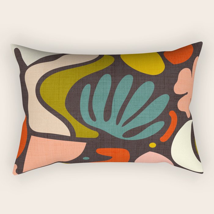 organic shapes geometric abstract shapes 3 Rectangular Pillow Gallery Image 1