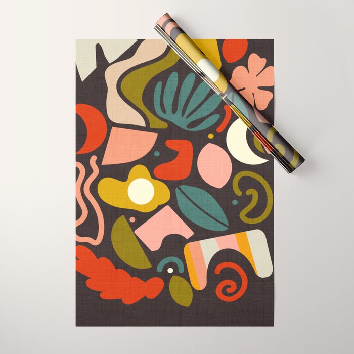 organic shapes geometric abstract shapes 3 Wrapping Paper Gallery Image 1