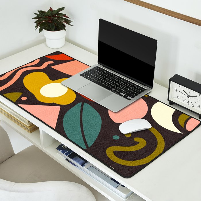 organic shapes geometric abstract shapes 3 Desk Mat Gallery Image 2