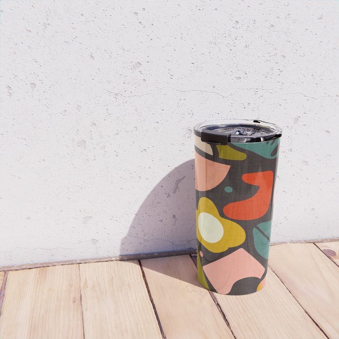 organic shapes geometric abstract shapes 3 Travel Mug Gallery Image 4