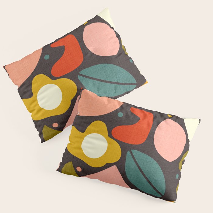organic shapes geometric abstract shapes 3 Pillow Sham Gallery Image 3