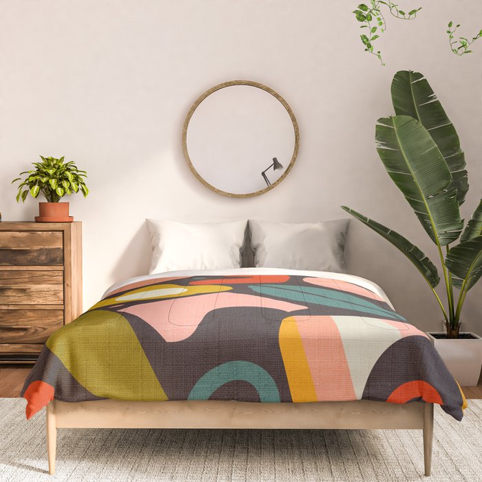 organic shapes geometric abstract shapes 3 Comforter Gallery Image 3