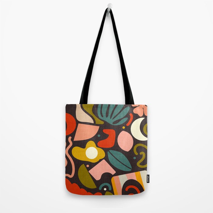 organic shapes geometric abstract shapes 3 Tote Bag Gallery Image 2