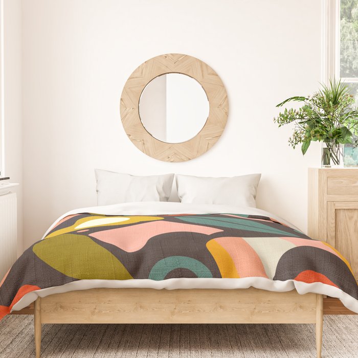 organic shapes geometric abstract shapes 3 Duvet Cover Gallery Image 3