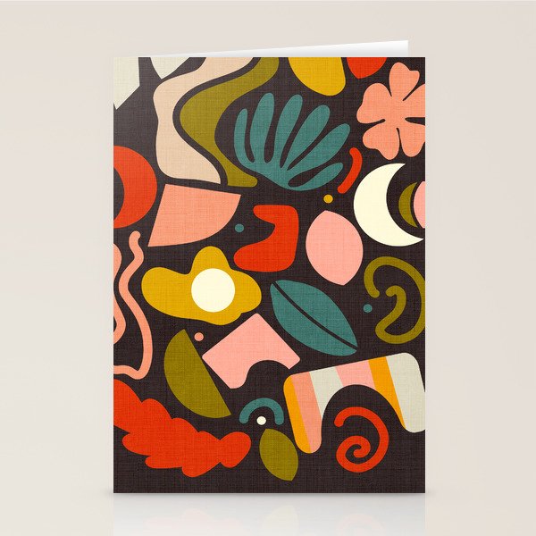 organic shapes geometric abstract shapes 3 Stationery Card Gallery Image 2