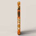 70s Retro Floral Pattern Groovy Garden Flowers in Orange and Brown iPhone Case Gallery Image 2