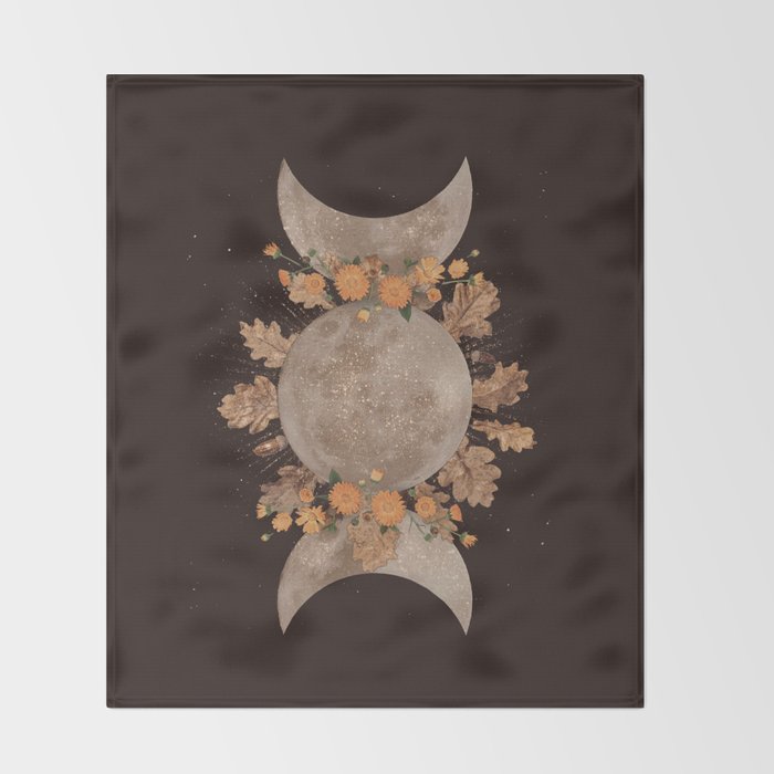 Samhain Moon  Throw Blanket Gallery Image 2
