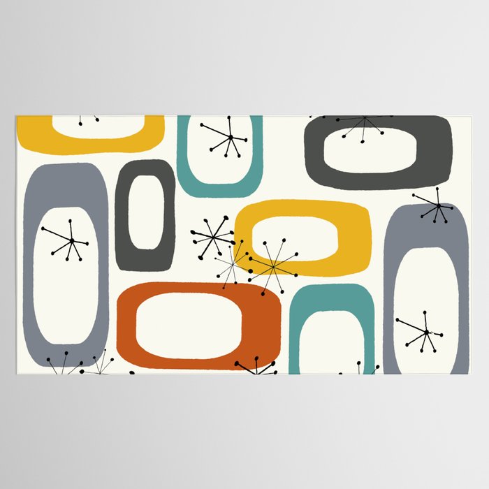 Mid Century Modern Shapes 02 #society6 #buyart Tablecloth Gallery Image 2