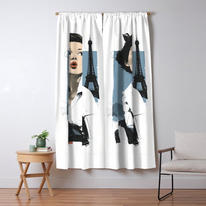 Parisian Glamour in Retro Style Window Curtain Gallery Image 5