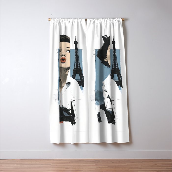 Parisian Glamour in Retro Style Window Curtain Gallery Image 3