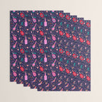 Festive Celebration Pattern  Holiday Champagne Bottles  and Cheers Wrapping Paper Gallery Image 3