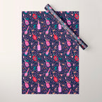 Festive Celebration Pattern  Holiday Champagne Bottles  and Cheers Wrapping Paper Gallery Image 1