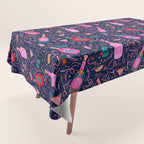 Festive Celebration Pattern  Holiday Champagne Bottles  and Cheers Tablecloth Gallery Image 1