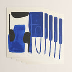 Abstract Blue Brushstrokes Minimalist Painting Wrapping Paper Gallery Image 3