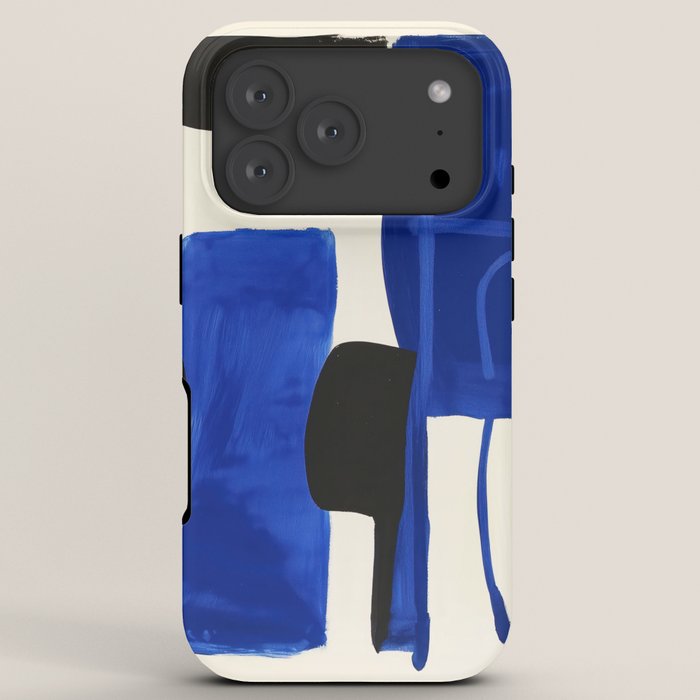 Abstract Blue Brushstrokes Minimalist Painting iPhone Case Gallery Image 7