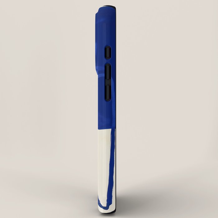 Abstract Blue Brushstrokes Minimalist Painting iPhone Case Gallery Image 2