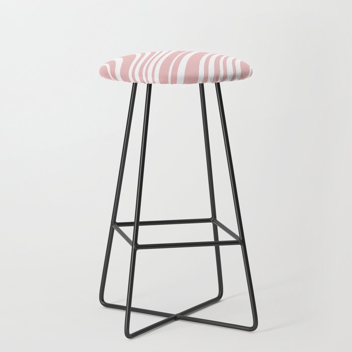 Wavy Stripes XXIX - Blush Pink Stool Gallery Image 1