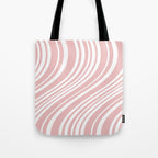 Wavy Stripes XXIX - Blush Pink Tote Bag Gallery Image 1