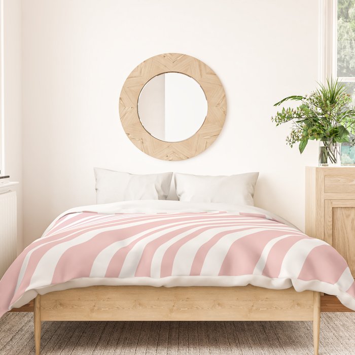 Wavy Stripes XXIX - Blush Pink Duvet Cover Gallery Image 3
